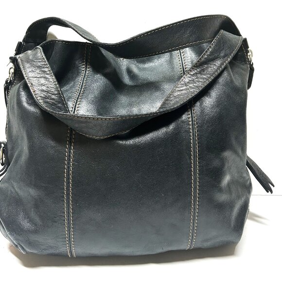 Sofia C cowhide and leather shoulder bag - Picture 5 of 11